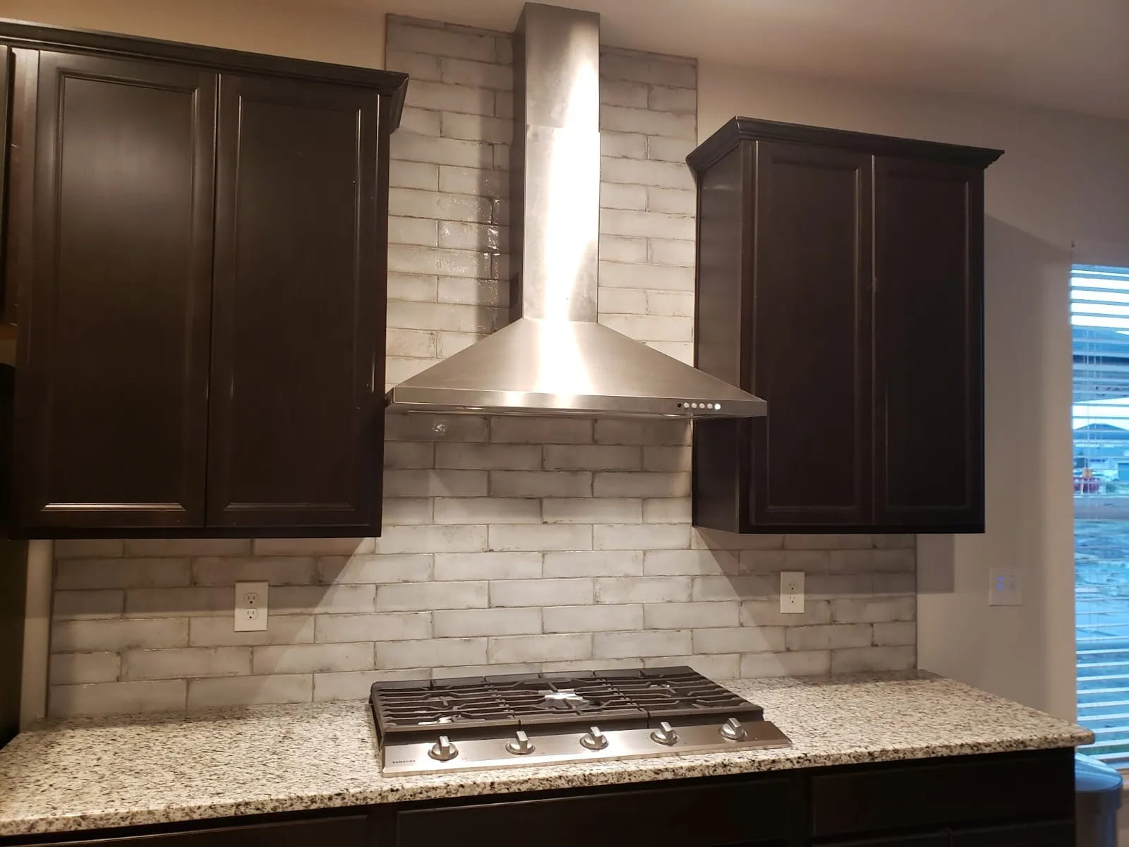 Modern kitchen backsplash tile installation