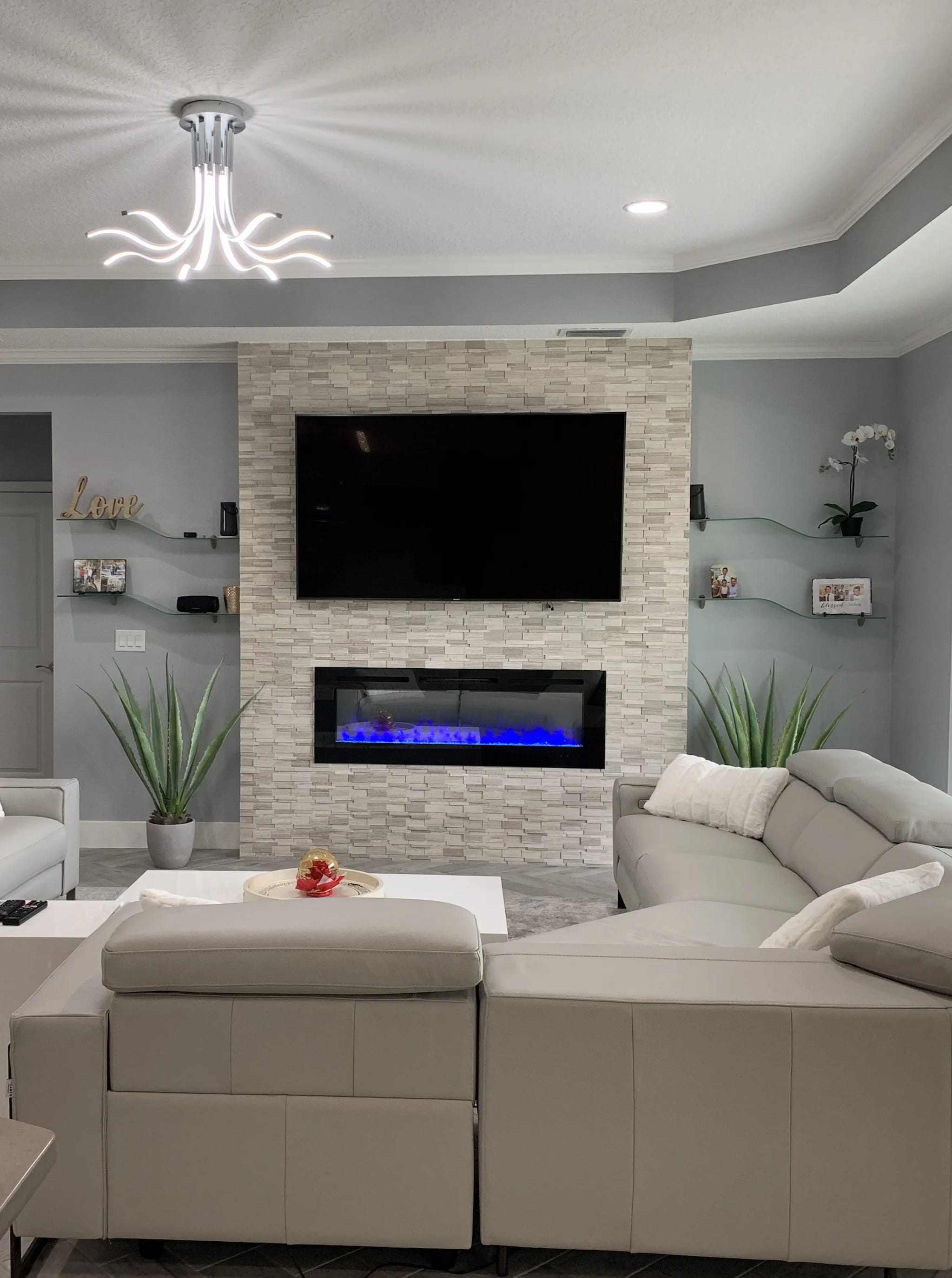Beautiful fireplace tile installation by Tola Tiles
